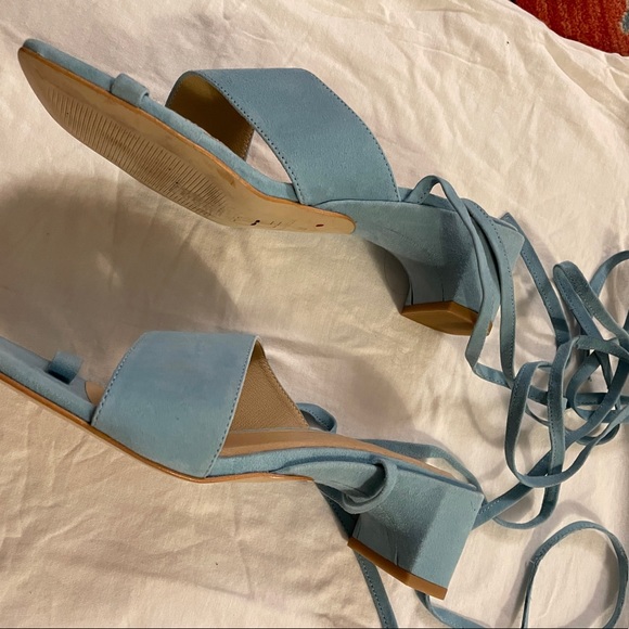 E8 Miista Wrap Heel Sandals - Baby Blue Suede - size US6 - Picture 4 of 4